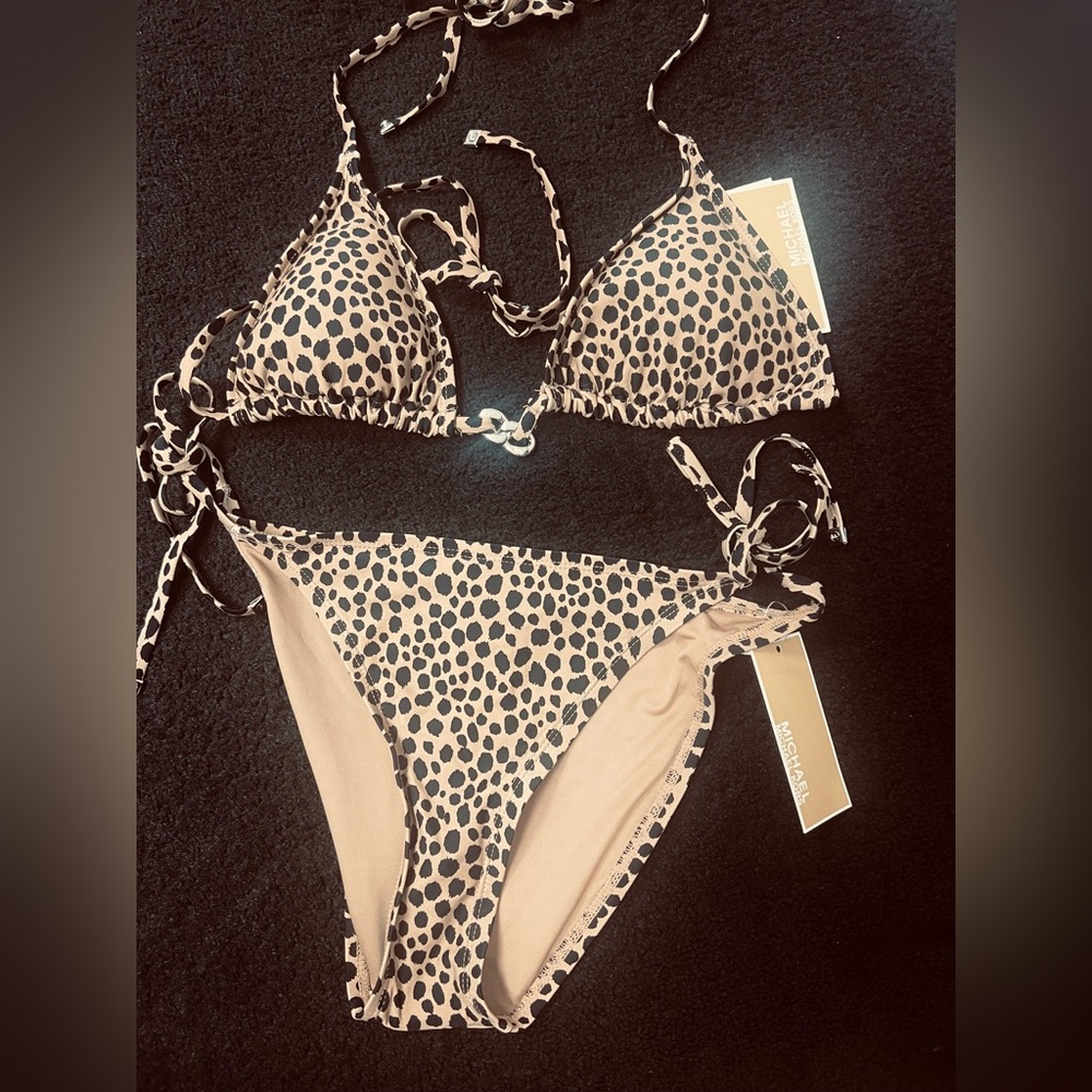 Michael Kors Leopard Print Bikini size medium